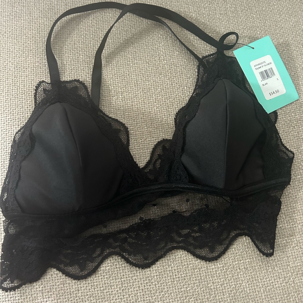 Frederick’s Aphrodite Black Lace Trim Bralette